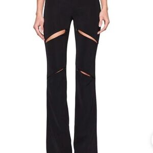 NWT I.AM.GIA Sold Out Xavier Black Cut-Out Zipper Flare Pants Size XS Club Party